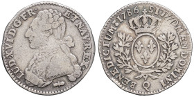 FRANCE / CAPÉTIENS - FRANCE / ROYAL
Louis XVI (1774-1792). Cinquième d’écu aux rameaux d’olivier 1786, Q, Perpignan.
Dy.1710 - G.354 ; Argent - 5,93 g...