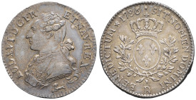 FRANCE / CAPÉTIENS - FRANCE / ROYAL
Louis XVI (1774-1792). Cinquième d’écu aux rameaux d’olivier 1786, R, Orléans.
Dy.1710 - G.354 ; Argent - 5,80 g -...