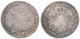 FRANCE / CAPÉTIENS - FRANCE / ROYAL
Louis XVI (1774-1792). Dixième d’écu aux rameaux d’olivier 1783, A, Paris.
Dy.1711 - G.353 ; Argent - 2,75 g - 21 ...