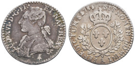 FRANCE / CAPÉTIENS - FRANCE / ROYAL
Louis XVI (1774-1792). Dixième d’écu aux rameaux d’olivier 1785, A, Paris.
Dy.1711 - G.353 ; Argent - 2,79 g - 21 ...