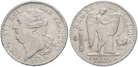 FRANCE / CAPÉTIENS - FRANCE / ROYAL
Constitution (1791-1792). Écu de 6 livres FRANÇOIS 1792 - An 4, 1er semestre, A, Paris.
G.55 - Dy.1718 ; Argent - ...