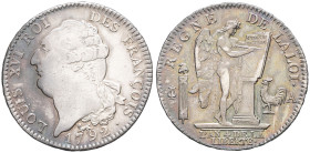 FRANCE / CAPÉTIENS - FRANCE / ROYAL
Constitution (1791-1792). Écu de 6 livres FRANÇOIS 1792, 2e semestre - An 4, A, Paris.
Dy.1718 - G.55 ; Argent - 2...