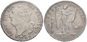 FRANCE / CAPÉTIENS - FRANCE / ROYAL
Constitution (1791-1792). Écu de 6 livres FRANÇOIS 1792 - An 4, 2e semestre, A, Paris.
G.55 - Dy.1718 ; Argent - 2...