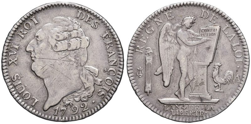 FRANCE / CAPÉTIENS - FRANCE / ROYAL
Constitution (1791-1792). Écu de 6 livres FR...