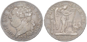 FRANCE / CAPÉTIENS - FRANCE / ROYAL
Constitution (1791-1792). Demi-écu de 3 livres FRANÇOIS 1792, 1er semestre - An 4, A, Paris.
G.43 - Dy.1719 ; Arge...