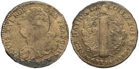 FRANCE / CAPÉTIENS - FRANCE / ROYAL
Constitution (1791-1792). 2 sols FRANÇOIS 1792 - An 4, W, Lille.
G.25 - Dy.1722 ; Cuivre - 24,87 g - 33,5 mm - 6 h...