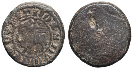 FRANCE / CAPÉTIENS - FRANCE / ROYAL
Poids monétaire pour l’agnel d’or ND (1268-1328).
Moulin p. 28 ; Laiton - 3,78 g - 16 mm
TB.