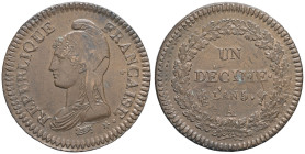 FRANCE - FRANCE
Directoire (1795-1799). Un décime Dupré, surfrappe de 2 décimes An 5 (1796), A, Paris.
G.185 - F.128 ; Cuivre - 21,99 g - 33 mm - 6 h...