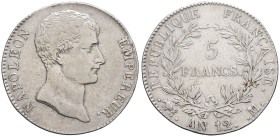 FRANCE - FRANCE
Premier Empire / Napoléon Ier (1804-1814). 5 francs Empereur, type intermédiaire An 12 (1804), M, Toulouse.
G.579 - F.302 ; Argent - 2...