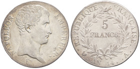 FRANCE - FRANCE
Premier Empire / Napoléon Ier (1804-1814). 5 francs tête nue, calendrier révolutionnaire An 14 (1806), A, Paris.
G.580 - F.303 ; Argen...