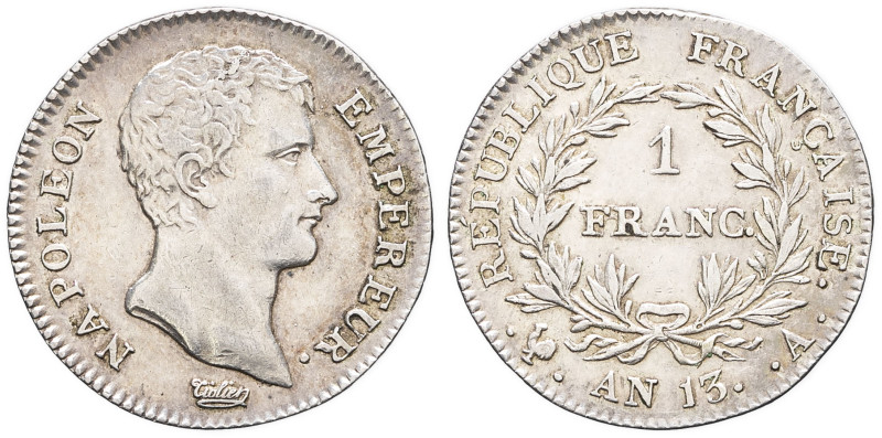 FRANCE - FRANCE
Premier Empire / Napoléon Ier (1804-1814). 1 franc calendrier ré...