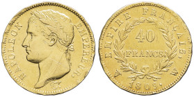 FRANCE - FRANCE
Premier Empire / Napoléon Ier (1804-1814). 40 francs Empire 1809, W, Lille.
G.1084 - F.541 - Fr.509 ; Or - 12,88 g - 26 mm - 6 h
Graff...