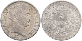 FRANCE - FRANCE
Premier Empire / Napoléon Ier (1804-1814). 5 francs Empire 1809, A, Paris.
G.584 - F.307 ; Argent - 25,05 g - 37 mm - 6 h
Deux coups d...