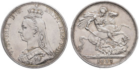 GRANDE-BRETAGNE - UNITED KINGDOM
Victoria (1837-1901). Couronne (Crown), jubilé de la Reine 1887, Londres.
KM.765 - S.3921 ; Argent - 28,29 g - 38,5 m...