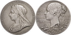 GRANDE-BRETAGNE - UNITED KINGDOM
Victoria (1837-1901). Médaille pour le jubilé de diamant de la reine 1897, Londres.
Argent - 84,49 g - 55 mm - 12 h
T...