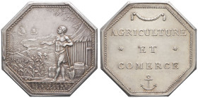 GUYANE - GUYANA
Louis XVI (1774-1792). Jeton de la Compagnie de la Guyan[n]e Française, agriculture et com[m]erce ND (après 1880), Paris.
Lec.8 ; Arge...
