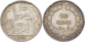 INDOCHINE - INDOCHINA
IIIe République (1870-1940). 20 cent(ièmes) 1909, A, Paris.
Lec.208 ; Argent - 26 mm - 6 h
C’est le second plus haut grade ! (2)...