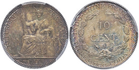 INDOCHINE - INDOCHINA
IIIe République (1870-1940). 10 cent(ièmes) 1902, A, Paris.
Lec.145 ; Argent - 19 mm - 6 h
PCGS MS64 (51870617). 
Fleur de coin....