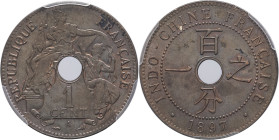 INDOCHINE - INDOCHINA
IIIe République (1870-1940). 1 cent 1897, A, Paris.
Lec.52 ; Bronze - 27,5 mm - 6 h
PCGS MS63BN (51870818). 
Superbe à Fleur de ...