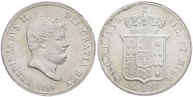 ITALIE - ITALY
Naples et Deux-Siciles, Ferdinand II (1830-1859). 120 grana 1856, Naples.
MIR.503 - KM.370 ; Argent - 27,46 g - 36 mm - 6 h
Une petite ...