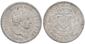 ITALIE - ITALY
Savoie-Sardaigne, Charles-Félix (1821-1831). 2 lire 1827 P, ancre, Gênes.
Cud.1147f - M.80 - KM.122.2 ; Argent - 9,93 g - 27 mm - 6 h
T...