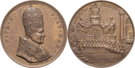 ITALIE - ITALY
Vatican, Pie X (1903-1914). Médaille, consécration de 14 évêques français, par O. Sagramora 1906, Rome.
Modesti 40 ; Bronze - 67,99 g -...