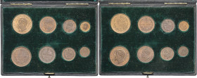 ITALIE - ITALY
Victor-Emmanuel II (1861-1878). Coffret de présentation de 8 monnaies de 10, 5, 2 et 1 centesimi 1861 et 1862, M, Milan.
Cud.1205 à 120...