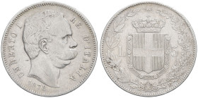ITALIE - ITALY
Umberto I (1878-1900). 5 lire, 1er type 1878, R, Rome.
Cud.1212a - M.32 - KM.20 ; Argent - 24,79 g - 37 mm - 6 h
Traces de grattage au ...