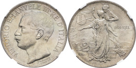 ITALIE - ITALY
Victor-Emmanuel III (1900-1946). 2 lire, cinquantenaire du royaume 1911, R, Rome.
Cud.1255a - P.736 ; Argent - 10 g - 27 mm - 12 h
NGC ...