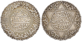 MAROC - MOROCCO
Abdül Aziz I (1894-1908). 5 dirhams AH 1312 (1895), Paris.
Lec.160 - KM.7 ; Or - 14,44 g - 33 mm - 12 h
TTB à Superbe.