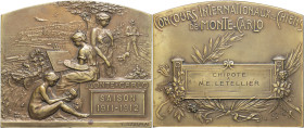 MONACO - MONACO
Albert Ier (1889-1922). Plaque, concours internationaux de chiens de Monte-Carlo, par T. Szirmaï 1911, Paris (Arthus-Bertrand).
Forrer...