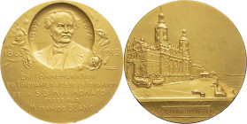 MONACO - MONACO
Albert Ier (1889-1922). Médaille, cinquantenaire de la Société des Bains de Mer créée par François Blanc, par T. Szirmai 1913, Paris (...