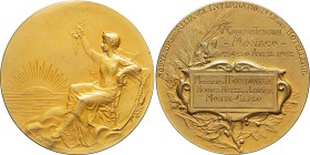MONACO - MONACO
Louis II (1922-1949). Médaille, Alliance internationale de l’hôtellerie, par F. Rasumny 1932, Paris.
Bronze doré - 53,74 g - 49,5 mm...