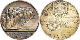 MONACO - MONACO
Rainier III (1949-2005). Médaille, Principauté de Monaco, par Pierre Turin 1943 (refrappe attribuée en 1972), Paris.
Argent doré - 155...