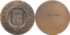 MONACO - MONACO
Rainier III (1949-2005). Médaille des sports de la Mairie de Monaco ND.
Bronze - 97,56 g - 60,5 mm - 12 h
Attribution gravée au revers...
