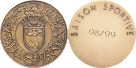 MONACO - MONACO
Rainier III (1949-2005). Médaille des sports de la Mairie de Monaco, saison sportive 1998 / 1999, Nice (Baudino).
Bronze - 86,89 g - 5...