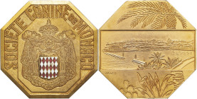 MONACO - MONACO
Rainier III (1949-2005). Médaille, Société canine de Monaco, par Drago ND, Paris (Drago).
Bronze doré - 66,21 g - 52 mm - 12 h
Avec un...