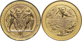PÉROU - PERU
République du Pérou (depuis 1821). Médaille, alliance américaine contre l’Espagne, par Harry Emanuel 1866, Londres.
Fonrobert 9197 ; Bron...