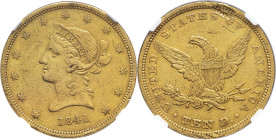 USA - UNITED STATES OF AMERICA
République fédérale des États-Unis d’Amérique (1776-à nos jours). 10 dollars Liberty, sans devise 1841, Philadelphie.
F...