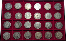 LOT - LOT
France. Lot de 24 écus de 5 francs de Napoléon Ier à Louis-Philippe Ier ND.
Argent
États divers.