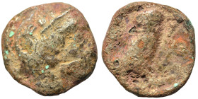 ATTICA. Athens. Fourrée Tetradrachm (silver/bronze, 11.99 g, 23 mm). Helmeted head of Athena right. Rev. Owl standing right, head facing, closed tail ...