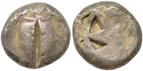 ISLANDS OFF ATTICA. Aegina. Circa 5th/4th century BC. Stater (silver, 12.06 g, 17 mm). Sea turtle, head in profile (?), shell with line of pellets dow...