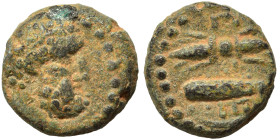 PISIDIA. Selge. Circa 2nd-1st centuries BC. Ae (bronze, 2.06 g, 11 mm). Head of Heracles right. Rev. Winged thunderbolt and club. Nearly very fine.