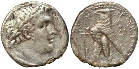 PHOENICIA. Tyre. 126/5 BC-65/6 AD. Shekel (silver, 12.95 g, 26 mm), CY 85 (42/1 BC). Laureate head of Melkart to right, lion skin tied around neck. Re...