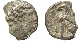 PHOENICIA. Tyre. 126/5 BC-AD 65/6. Half Shekel (silver, 5.45 g, 21 mm). Laureate head of Melkart right, lion skin around neck. Rev. TVPOV IEPAΣ KAI AΣ...