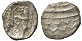 PHOENICIA. Sidon. Ba'alšillem II, circa 401-366 BC. 1/16 Shekel (silver, 0.84 g, 10 mm). Phoenician galley left, waves below. Rev. Persian king or her...