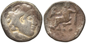 KINGS of MACEDON. Alexander III 'the Great', 336-323 BC. Drachm (silver, 3.57 g, 17 mm). Head of Herakles right, wearing lion skin. Rev. Zeus seated l...