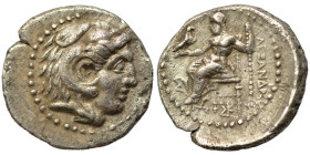KINGS of MACEDON. Alexander III 'the Great', 336-323 BC. Hemidrachm (silver, 2.06 g, 13 mm). Head of Herakles to right, wearing lion skin headdress, p...