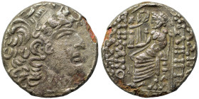SYRIA, Seleucis and Pieria. Antioch, 47/6-14/3 BC. Fourrée Tetradrachm (silver plated bronze, 12.45 g, 24 mm), posthumous Philip I Philadelphos type. ...