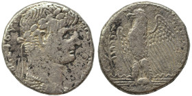SYRIA, Seleucis and Pieria. Antioch. Nero, 54-68. Tetradrachm (silver, 12.62 g, 25 mm). Laureate head right, wearing aegis. Rev. Eagle with spread win...